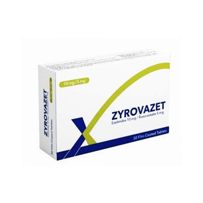 ZYROVAZET 10 / 5 MG ( EZETIMIBE / ROSUVASTATIN ) 30 FILM-COATED TABLETS